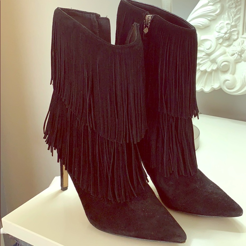 Sam Eldelman fringe boots